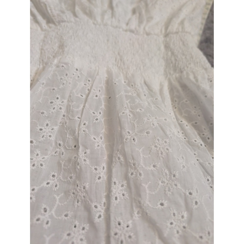 Poupette St Barth Camila Broderie Anglaise Mini Dress White 100% Cotton XS NEW - Picture 10 of 10
